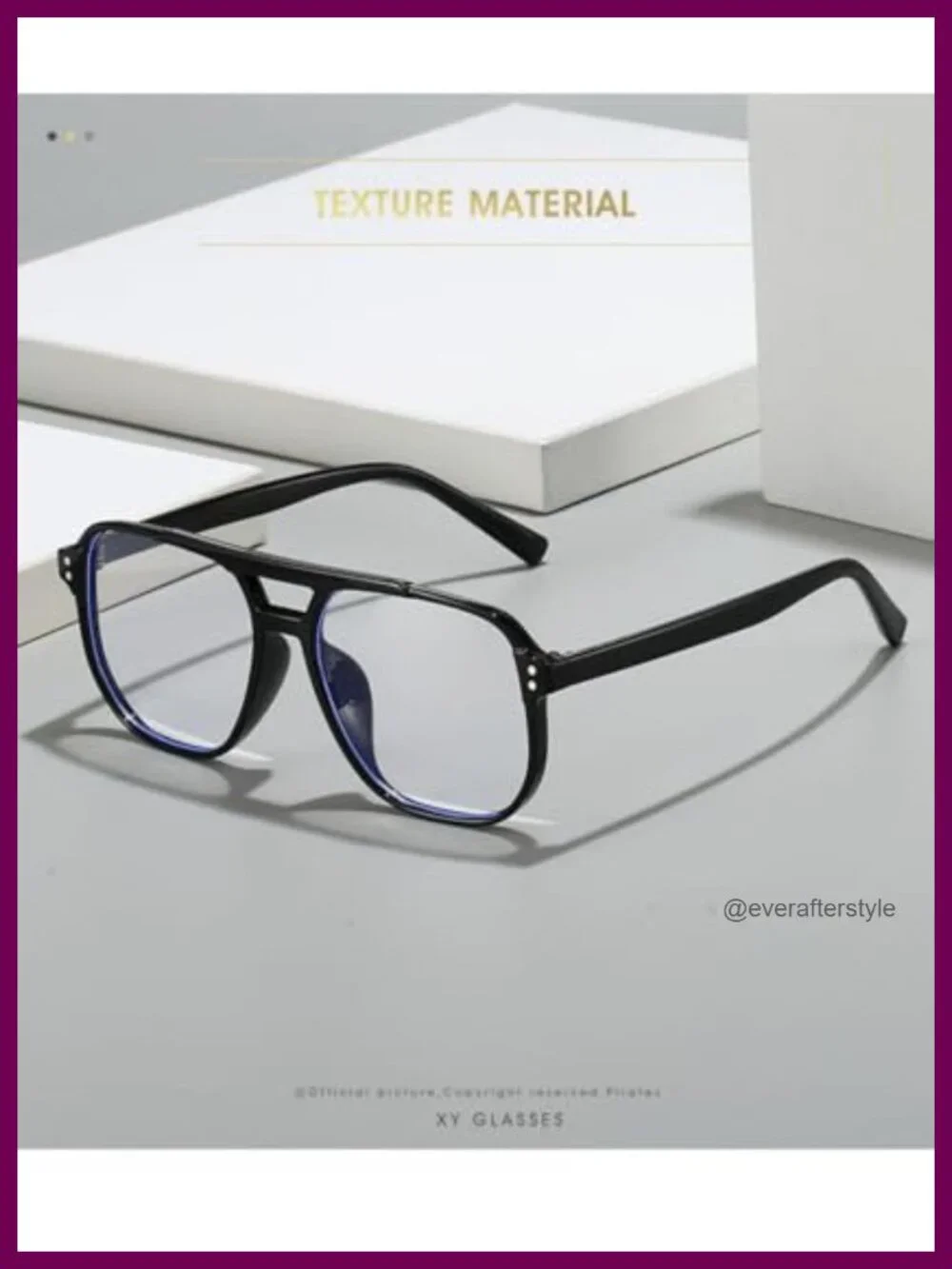 4 Pcs Retro Square Aviator Sunglasses Oversized Blue Light Blocking Eyeglasses